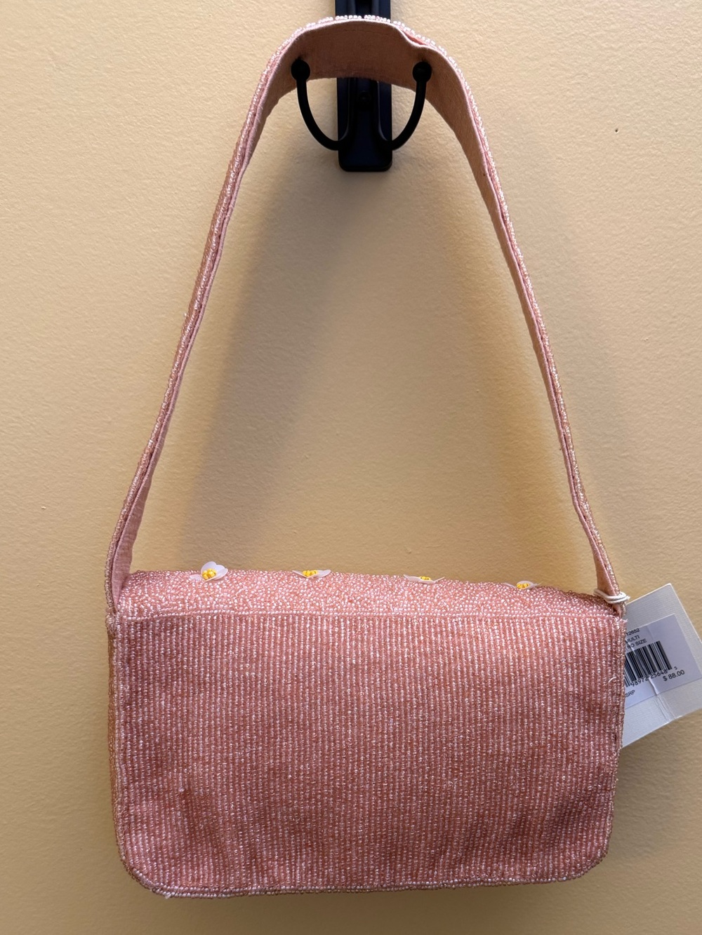 Sol and Mer handcrafted beaded Pink Floral Coconut Bag NWT Tik Tok viral. - Picture 6 of 11